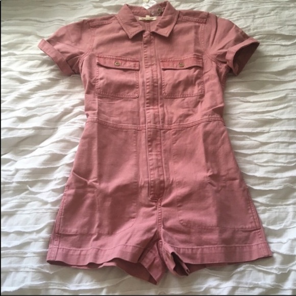 SOLD Madewell Pink Zipper Boilersuit Romper - Picture 8 of 8
